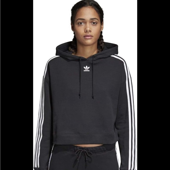 NWOT Adidas Original Cropped Hoodie - Picture 1 of 5